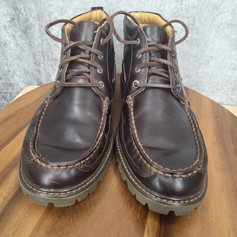 Sperry Top Sider Gold Cup Authentic Chukka Boots Men 10.5 Brown Leather Lug Sole - Picture 3 of 13